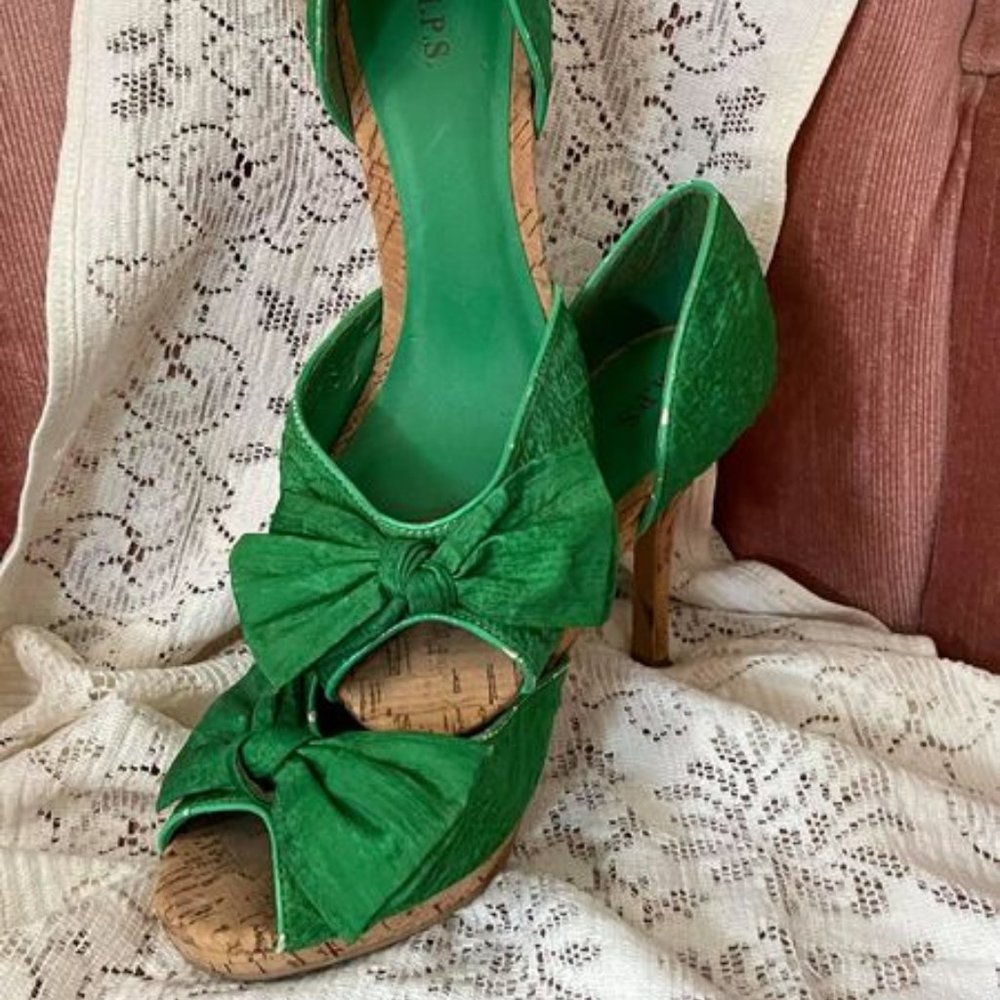 MPS  St Pattys Green  Fabric Heels